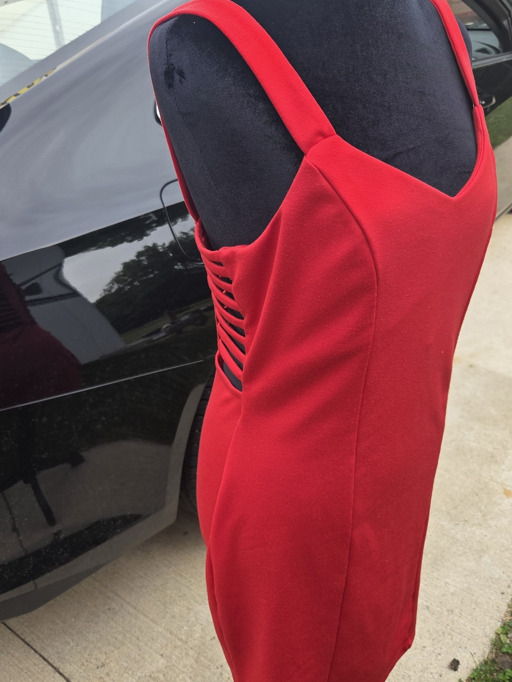 Red Women's Sleeveless Bodycon Dress